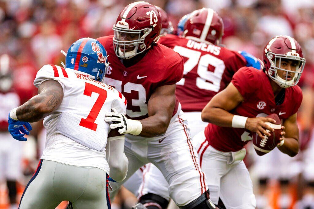 6. Evan Neal, OT, Alabama, Jr.